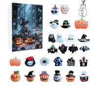 Calendario con conto alla rovescia per Halloween, statuette spaventose, 24 giorni, in resina, per, panchina, davanzale, decorazione per feste