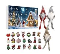 Calendario con il conto alla rovescia - Set per il conto alla rovescia di 24 giorni dello, mini bambole festive | Calendario 'Avvento giocattolo per le vacanze per bambini Ragazzi e ragazze