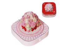 Calendario Con Memo Pad 3D - Scultura di Carta Rosa Strappabile,Scultura Taccuino - Per San Ufficio Decorazione Casa Natale Adulti Studenti Bambini Festa Vacanza Studio Scrittura Pianificazione