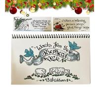 Calendario con versetti della Bibbia - Pregevole fattura e opere d'arte artigianali, agenda mensile, calendario delle Scritture con 2 segnalibri | Calendari da parete cons versi per la crescita person