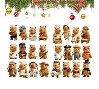 Calendario Conto Alla Rovescia Capybara 2025 - Adorabile Decorazione Natalizia Acrilica Piatta 2D Con Design 'Avvento Di 24 Giorni | Divertente Ornamento Animale Per Casa, Famiglia, Bambini, Adult
