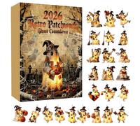 Calendario Conto Alla Rovescia Di Halloween Scena Piatta Riutilizzabile 24