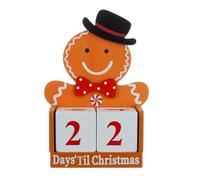 Calendario Conto Alla Rovescia Di Natale Di Legno - Design Di Pan Di Da Scrivania 2024, Ufficio E Area Di Lavoro | Ideale per decorazioni domestiche festive e regali stagionali