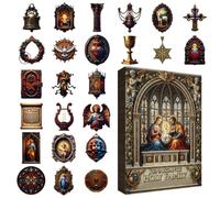 Calendario Conto Alla Rovescia Natale,Pendente In Acrilico 2D - 24 Giorni Calendario Avvento Ornamento Appendibile | Per Natale Bambini Famiglia Adolescenti Ragazze Ragazzi