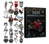 Calendario Conto Alla Rovescia Natalizio Decorazione,Decorazione Invernale In Acrilico 2D - Parti Di Motocicletta Per Countdown Natalizio - Per Amanti Moto Auto Adulti Marito Famiglia Amici Padre