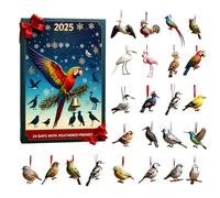 Calendario Conto Alla Rovescia Natalizio | Design 2D Per Le Feste Invernali - Calendario Pendente Tema Uccelli 24 Giorni Per Conto Alla Rovescia - Per Tutte Le Età Birdwatchers Per Albero Parete Porta