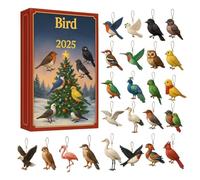 Calendario Conto Alla Rovescia Ornamento | 24 Giorni Ornamento Giocattolo Decorazione 2D,Calendario Conto Alla Rovescia Natale Uccelli | per Bambini Piccoli Adolescenti Adulti Famiglia Aula