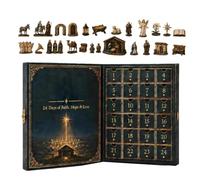 Calendario Countdown Avvento di Natale 2026 Decorazione Religiosa 3D A 24 | Calendario Countdown di Natale 2026 con Statuine Betlemme per Collezionisti Cristiani su Scrivania Mensola