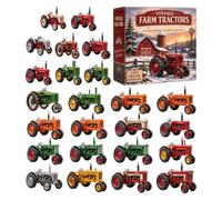 Calendario Countdown 'Avvento Trattore 2026 24 Pezzi Decorazione Piatta | Calendario 'Avvento di Natale Per Feste Compleanno Uffici Auto Casa Stanza Aula Scuola Appartamento