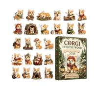 Calendario Countdown Cani Natale Mini Decorazioni Natalizie In Acrilico 2D | Addobbi Da Albero Divertenti Con Animali Per Adulti Bambini Finestra Porta Mensola Albero Casa Ufficio Ingres
