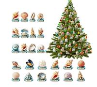Calendario Countdown Conchiglie Conchiglia Da Collezione In Acrilico 2D Con | Decorazioni per Albero Animali Marini Per Finestra Mensola Albero Porta Casa Ufficio Ingresso Festa delle Va