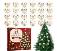 Calendario Countdown di Natale Addobbo Avvento 2D Acrilico Messaggio del | Calendario 'Avvento 24 Giorni di Addobbi per Donne Uomini Adulti Casa Finestra Soggiorno Camera da