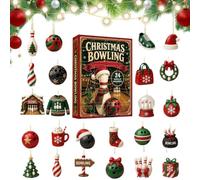 Calendario Countdown di Natale Decorazione da Parete Bowling in Acrilico 2D | Countdown di 24 Giorni con Ornamenti Natalizi Per Porta, Finestra, Albero e Mensola del delle Feste