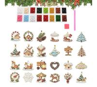 Calendario Countdown di Natale Kit Per Pittura Con Strass E Decorazioni | 24 Giorni Di Countdown Alle Festività Natalizie Per Festa Casa Camera Appartamento Dormitorio Vacanze Foresta di Natale