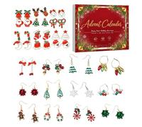 Calendario Countdown di Natale Orecchini Pendenti A Natalizi Da Collezione | Calendario Countdown Gioielli Per Donne E Ragazze Appuntamenti Uso Quotidiano Ballo Di Fine Anno