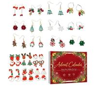 Calendario Countdown di Natale Orecchini Pendenti A Natalizi Da Collezione | Calendario Countdown Gioielli Per Donne E Ragazze Appuntamenti Uso Quotidiano Ballo Di Fine Anno