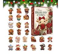 Calendario Countdown di Natale Ornamento 2D in Acrilico a Forma di per | Calendario Natalizio 24 Giorni Per Casa Porta Finestra Albero Parete Mensola Ingresso Festa Natalizia