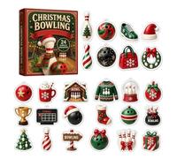 Calendario Countdown Di Natale Ornamento per Feste a Tema Bowling in | Decorazione Natalizia Calendario Countdown Per Casa Ufficio Festa Albero Camera da Letto e Soggiorno Inverno e Va