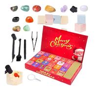 Calendario Countdown Di Natale - Set Regalo Di Natale Da 25 Cm, 24 Scatole Educational Holiday Entertainment, Robusto Calendario A Tema Scavo In Pietra Rocciosa | Bambini Versatili Che Calze Colonne P