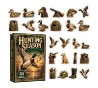 Calendario Countdown Natale Ricordo in Acrilico 2D a Tema Caccia e Fauna | Calendario feste stagionali 24 giorni Per Amanti Delle Feste Halloween Ringraziamento All'Aperto Bambini Ragazz