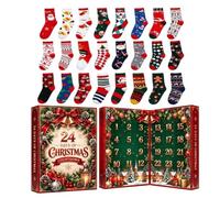 Calendario Countdown Natalizi 24 Giorni con Morbidi e Caldi a Metà | Countdown verso il Giorno di Natale Per Donna Uomo Inverno Festa Uso UN