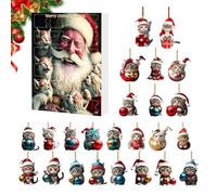 Calendario Countdown Natalizio Gatto Buon Natale Acrilico 2D
