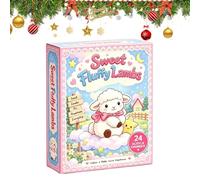 Calendario Countdown Pecorelle 2D Piatte Decorazioni Addobbi D'Avvento | Decorazioni Natalizie Countdown 24 Pezzi Per Bambini Ragazzi Ragazze Famiglia Festività Capodanno Festa