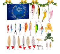 Calendario Countdown Pesca con Esche 24 Giorni Esca per la Pesca alla Trota | Calendario Conto alla Rovescia di Natale Regalo delle Feste Natalizie per Pescatore Adulto Fidanzato Marito Padre Nonn