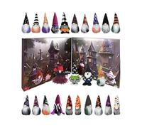 Calendario D-ell'Avvento Degli Gnomi Di Natale 2025, 24,89 * 29,97 Cm Calendario 'Avvento Di Halloween 2025, Con 24 Folletti Fatti A Mano, Musica E Luci Fantasma Incorporate