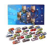 Calendario D-ell'Avvento di Natale per Auto Giocattolo 2024, Set di Auto da Corsa in Lega da 24 Giorni Calendario D-ell'Avvento 2024 per Bambini, Calendario D-ell'Avvento per Bambini Veicoli