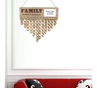 Calendario da appendere in legno Scrittura creativa Scultura Bacheca Delicato