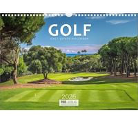 Calendario da golf 2026 - Calendario da golf DIN A3 con citazioni e immagini di splendidi campi da golf in tutto il mondo - il suggestivo calendario da golf da regalare