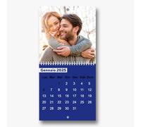 Calendario da Muro 2025 Personalizzabile con 12 Foto: Eleganza, Stile e Pianificazione Migliore per Casa e Ufficio - Un'Emozionale Idea Regalo con i Volti dei Cari! - (20x20cm (Blu)