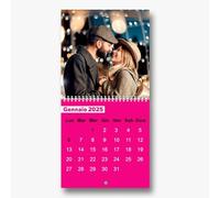 Calendario da Muro 2025 Personalizzabile con 12 Foto: Eleganza, Stile e Pianificazione Migliore per Casa e Ufficio - Un'Emozionale Idea Regalo con i Volti dei Cari! - (20x20cm (Fuxia)