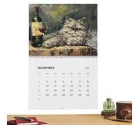 Calendario da Muro 2026, Planner Settimanale e Mensile, Calendario Da Parete Per Gatti 12 Pianificatore, per Decorazione Casa Scuola Appartamento Famiglia Aula Capodanno Natale