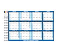 Calendario Da Muro Cancellabile A Secco | Lavagna Bianca Per Pianificazione Quotidiana - Organizzatore Vuoto Cancellabile Per La Scuola, La Casa, Il Frigorifero, L'Università E La