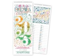 Calendario da Muro i Love Calligraphy Akena 2025 16x45 Centimetri By Elena Canali