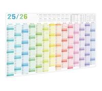 Calendario da parete 2023 - 2024, calendario 2023 - 2024, XXL (97x70 cm) in formato poster, agenda annuale orizzontale, piegata, agenda da parete 2023 - 2024, calendario poster, 1 pezzo lingua Tedesca