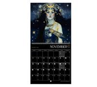 Calendario da parete 2024,2024, calendario lunare | dea astrologia luna piena tracker calendario lunare - decorazioni astrologiche da appendere 2024 calendario lunare per soggiorno, camera da letto