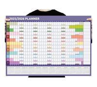 Calendario da parete 2024 e 2025, formato A1 (84 cm x 59 cm), vista accademica da agosto ad agosto (arcobaleno)