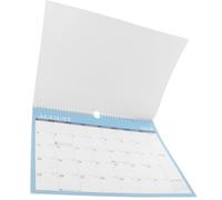 Calendario da Parete 2024 Inglese, Mensile, Blu, per Ufficio e Casa | Carta e Metallo, Spazio per Appunti e Piani, Uso Prolungato, Formato Compatto, per Scrivania o Parete