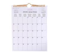 Calendario da parete 2025-2026 - Calendario mensile da parete 2025 - Agenda multilingue organizzatore design estetico per famiglie insegnanti scuola pianificazione quotidiana