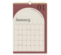 Calendario da parete 2025-2026, design verticale, agenda 18 mesi con festività internazionali, 25 x 37 cm, per casa, ufficio o scuola