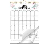 Calendario da parete 2025-2026, planner 16 mesi, A4, festività, note