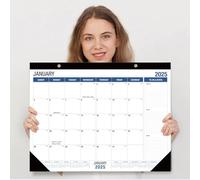Calendario da parete 2025/26, grande calendario da parete del Regno Unito, va da luglio 2025 a dicembre 2026, 55 x 43 cm, grande calendario da scrivania per cucina, casa o ufficio (blu e bianco)
