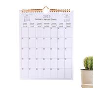 Calendario da parete 2025, calendario da parete 2025, calendario familiare mensile multilingue, agenda mensile, calendario da 12 mesi, agenda mensile per tenere traccia di appuntamenti, Natale