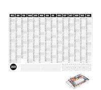 Calendario da parete 2025, calendario da parete digitale touch screen - Ottimo calendario annuale flessibile per una facile pianificazione | Calendario da parete liscio per tutto l'anno, pianificatore
