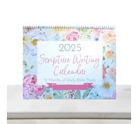 Calendario da parete 2025 | Calendario da parete | Planner da parete con versetti biblici 2025 | Pianificatore di orari di design floreale, calendario da 12 mesi con grandi per decorazione Ho