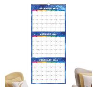 Calendario da parete 2025, calendario mensile, calendario da parete 2025, 3 mesi, display da 3 mesi, calendario verticale, 3 piani separati - NAR, 2024 dicembre - gennaio 2026, agenda con carta spessa