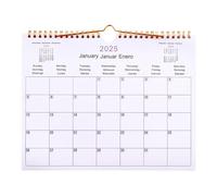 Calendario da parete 2025, calendario mensile da parete multilingue per la famiglia, planner mensile 2025 adatto alle famiglie, calendario di 12 per Natale, riunioni, piani
